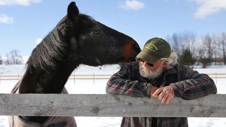 40-jähriges pensioniertes Rennpferd und ein 58-jähriger Mann geben sich gegenseitig einen Grund zum Leben